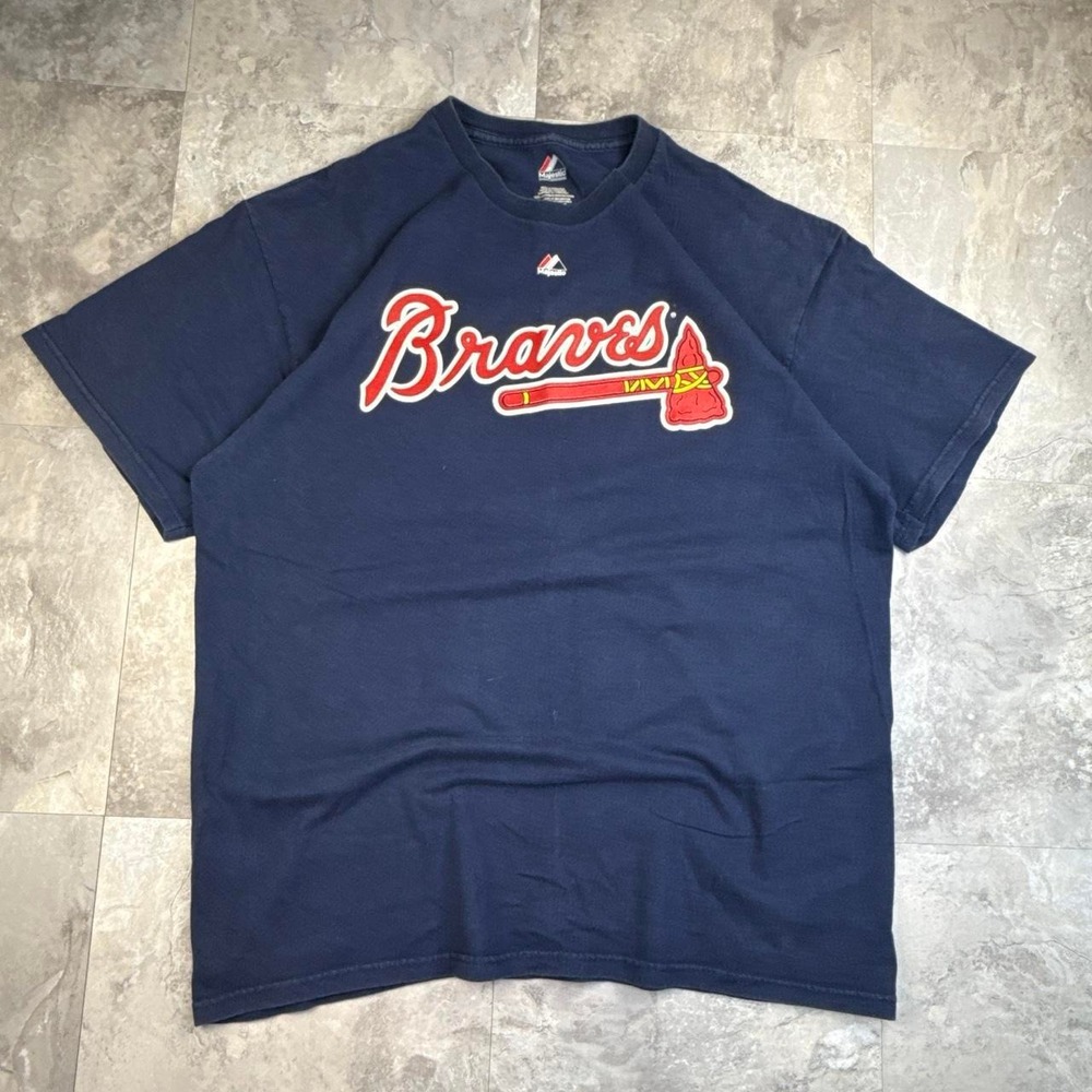 MLB Majestic atlanta braves baseball graphic T shirt size xl